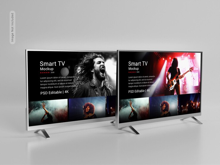 Pantalla de televisión realista. Panel LED de televisión moderna