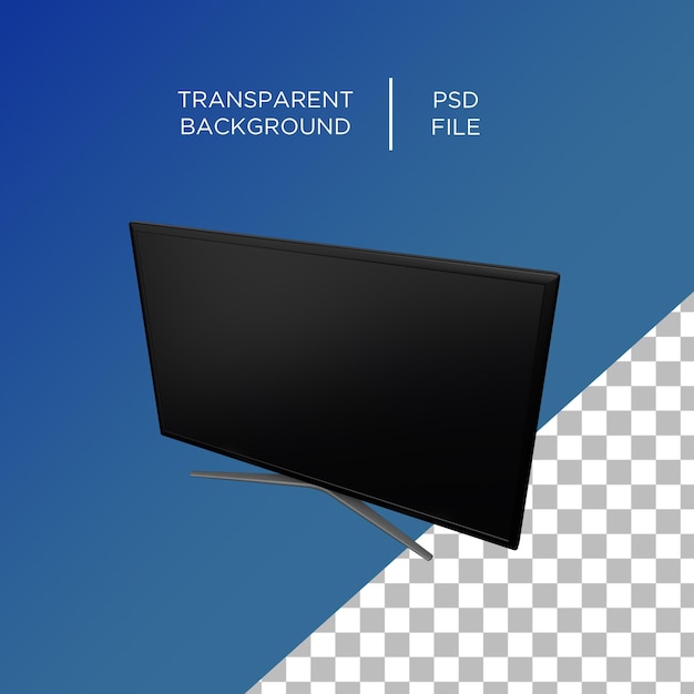 PSD pantalla de tv 4k realista