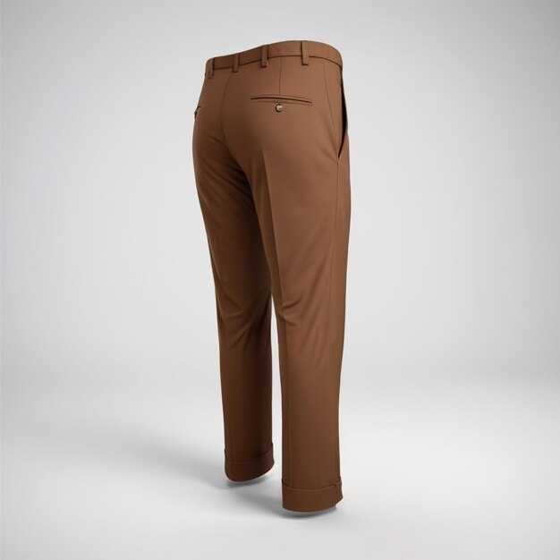 PSD pantalon brun psd sur fond blanc