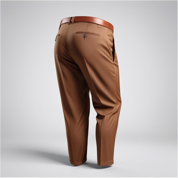 PSD pantalon brun psd sur fond blanc