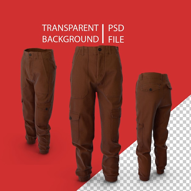 PSD pantalon femme marron png