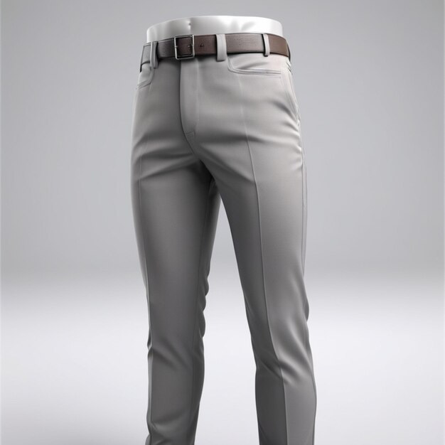 PSD pantalon gris psd sur fond blanc