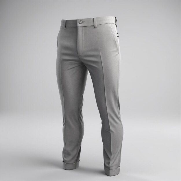 PSD pantalon gris psd sur fond blanc