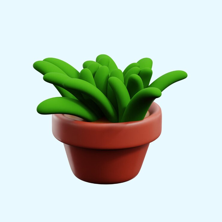 PSD pantalon vert dans un pot pour la maison décoration intérieure extérieure fraîche iconographie 3d conception de rendu