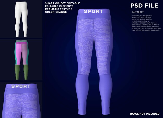 Pantalones para correr Mockup para correr en bicicleta