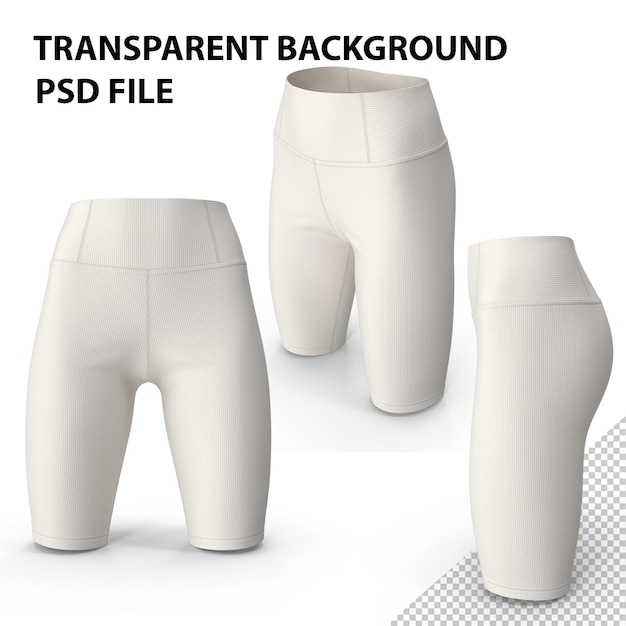 PSD pantalones cortos de ciclismo blancos png