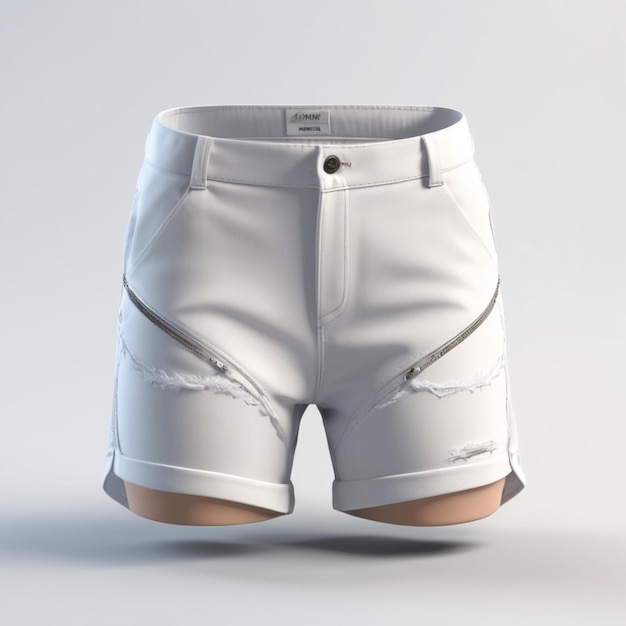 Los pantalones cortos PSD en un fondo blanco