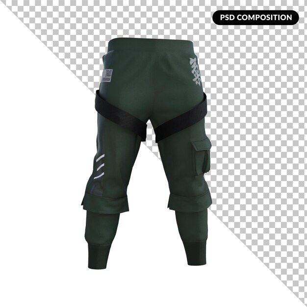 Pantalones deportivos aislados 3d