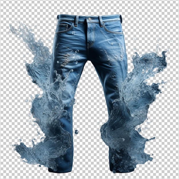 PSD pantalones vaqueros azules en png