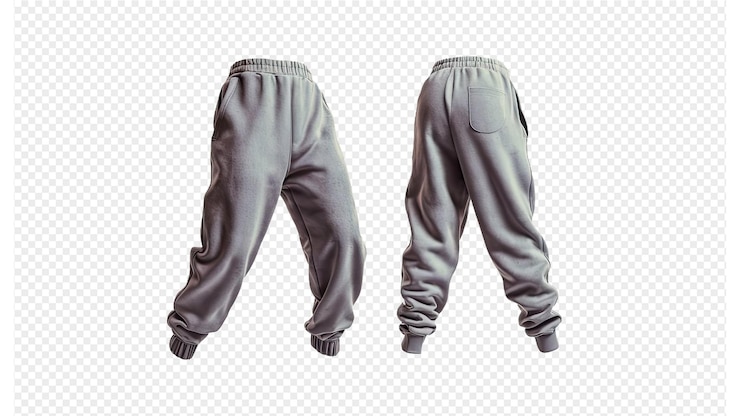 PSD pantaloni grigi con una striscia bianca sul fondo