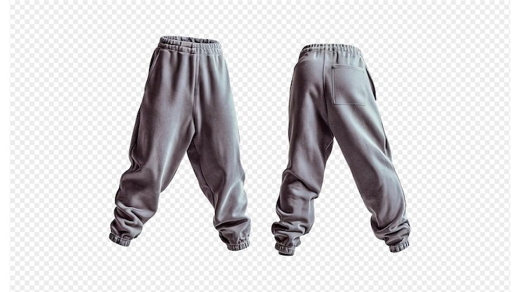 PSD pantaloni grigi con una striscia bianca sul fondo