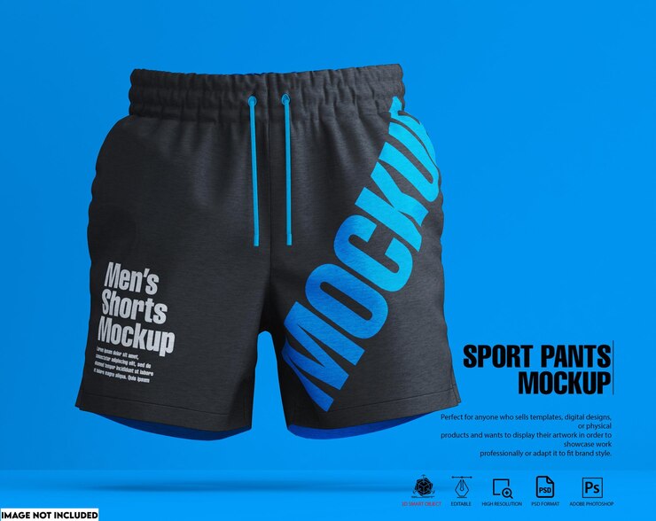 Pantaloni sportivi corti per uomo Mockup