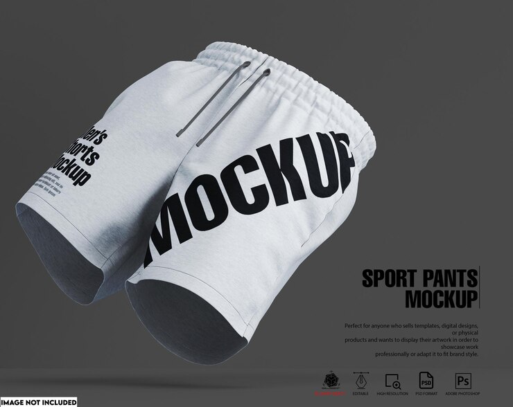 Pantaloni sportivi corti per uomo Mockup