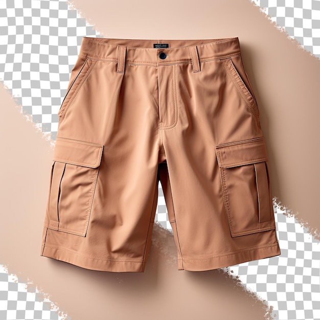 PSD les pantalons cargo pour hommes au design uni sont représentés sur un fond transparent soulignant leur confort à porter au quotidien. l'image présente les détails du pantalon offrant suffisamment d'espace pour être disp