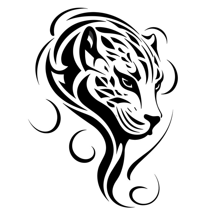 PSD panther animal freedom world wildlife wonder vector illustrazione grafica