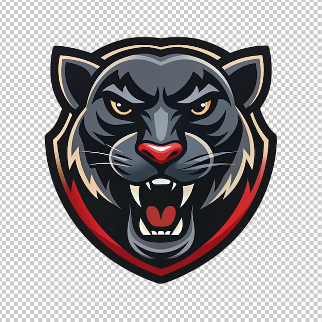 PSD panther-logo auf durchsichtigem hintergrund