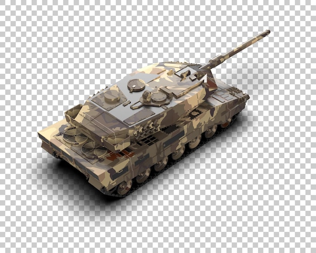 Panzerpanzergebäude isoliert auf dem Hintergrund 3D-Rendering-Illustration