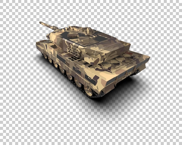 Panzerpanzergebäude isoliert auf dem Hintergrund 3D-Rendering-Illustration