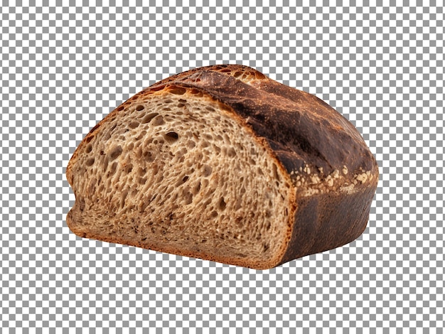Pão de pão integral fresco isolado em fundo transparente