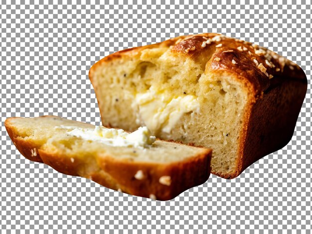 PSD pão de queijo feta fresco isolado em fundo transparente