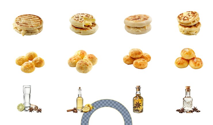 PSD pão e bebidas de queijo brasileiro