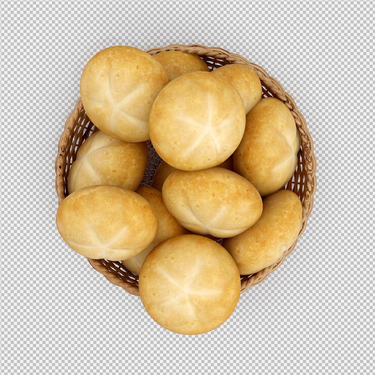 PSD pão isométrico 3d isolado render