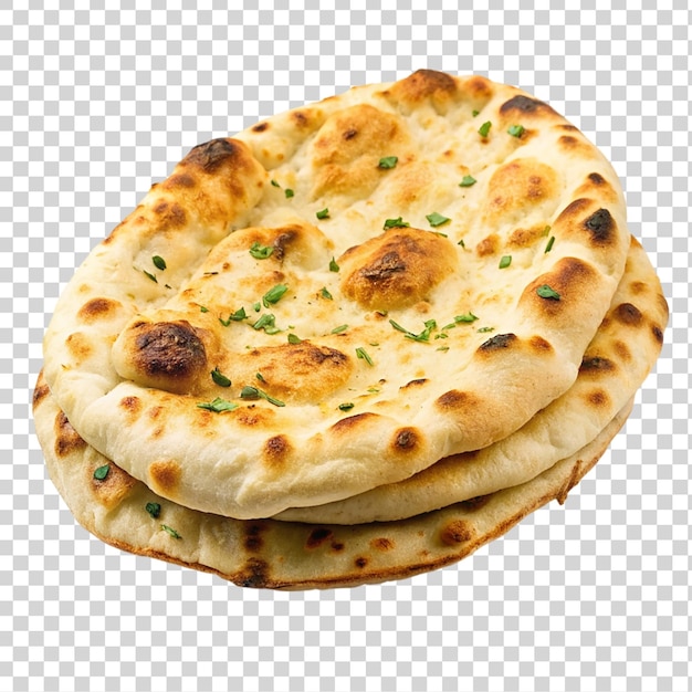 PSD pão naan tradicional isolado em fundo transparente