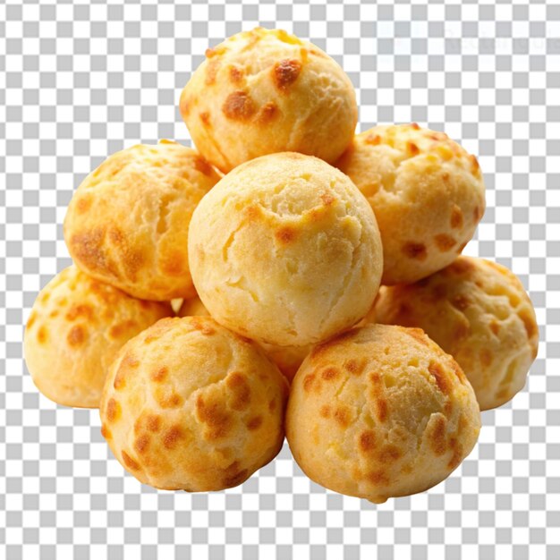 PSD pao de queijo sobre un fondo transparente