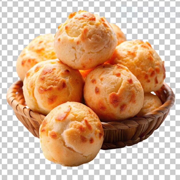 PSD pao de queijo sobre un fondo transparente