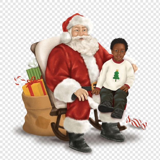 Papá Noel Papá Noel con Niño