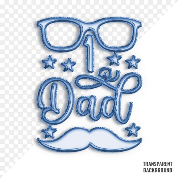 papà palloncino blu font buona festa del papà