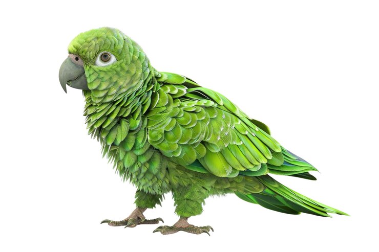 PSD papagaio colorido aislado sobre fondo blanco fotografía de estudio de animales aig57