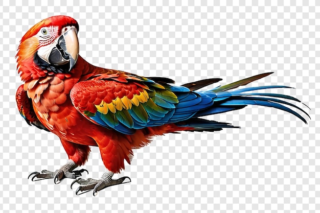 PSD papagaio guacamayo png aislado sobre un fondo transparente