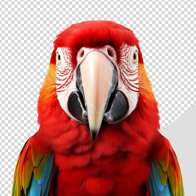 PSD papagaio macaw isolado em fundo transparente png