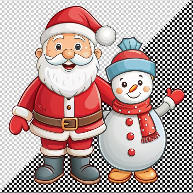 PSD papai noel com o boneco de neve