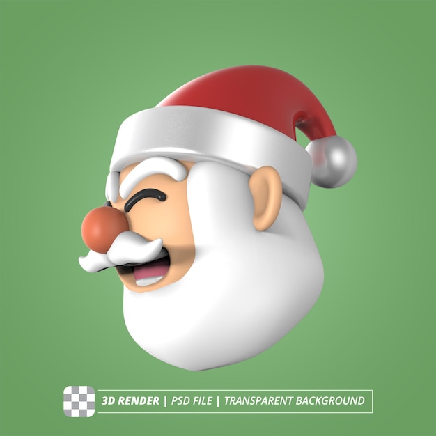 Papai noel isolado renderização 3d