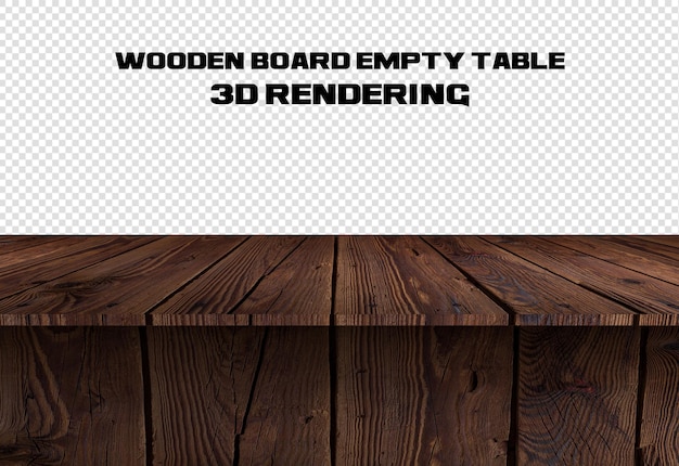 Papan kayu meja kosong