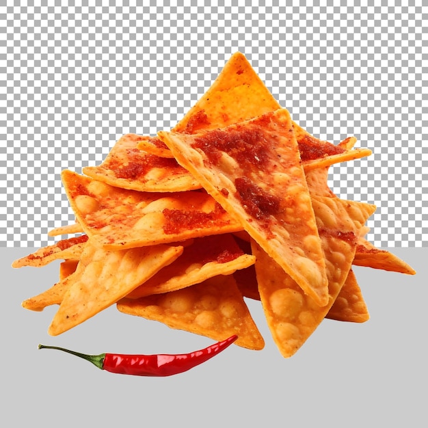 Papas fritas con especias en un fondo transparente Generado por Ai