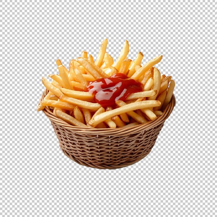 Papas fritas con ketchup
