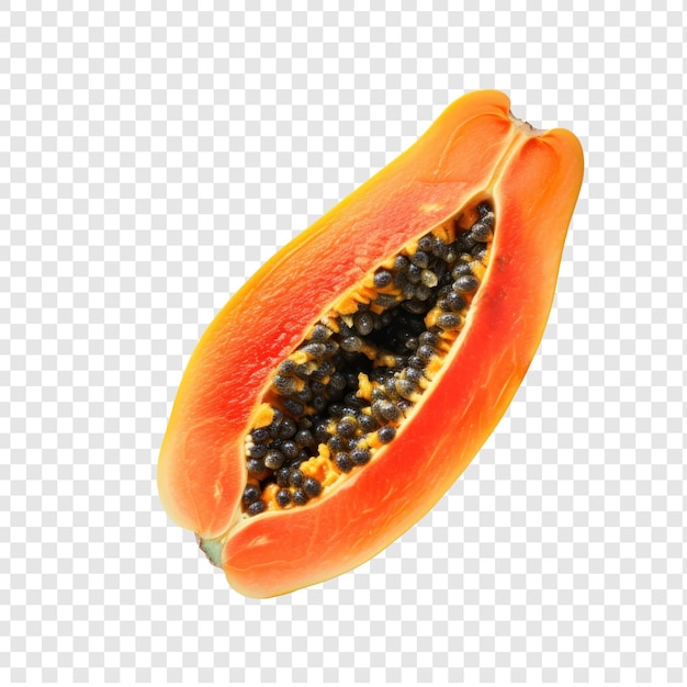 Papaya en el fondo de la transparencia psd