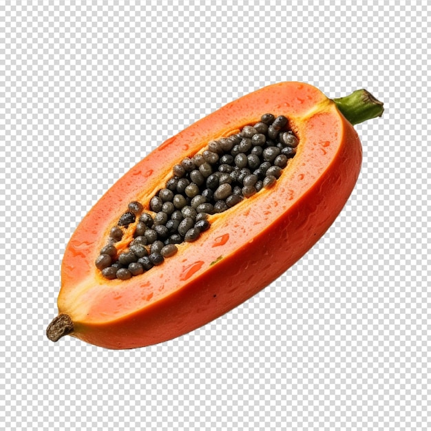 Papaya madura aislado sobre fondo blanco.