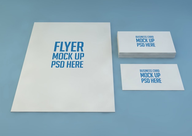 Papel a4 minimalista com maquete de cartão psd premium