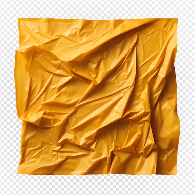 PSD papel amarelo amassado png papel velho amassado isolado em fundo transparente generativo ai