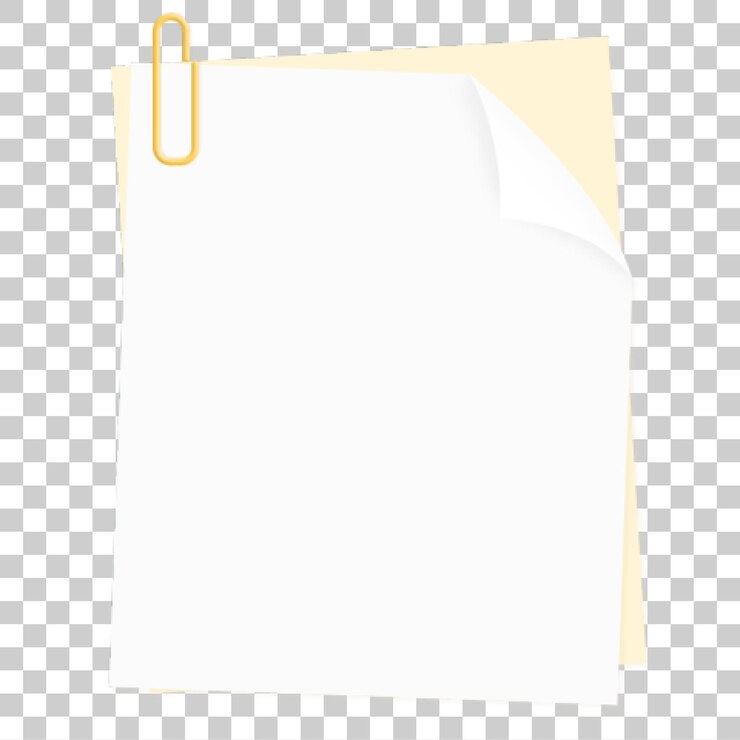 PSD papel en blanco con clips de papel