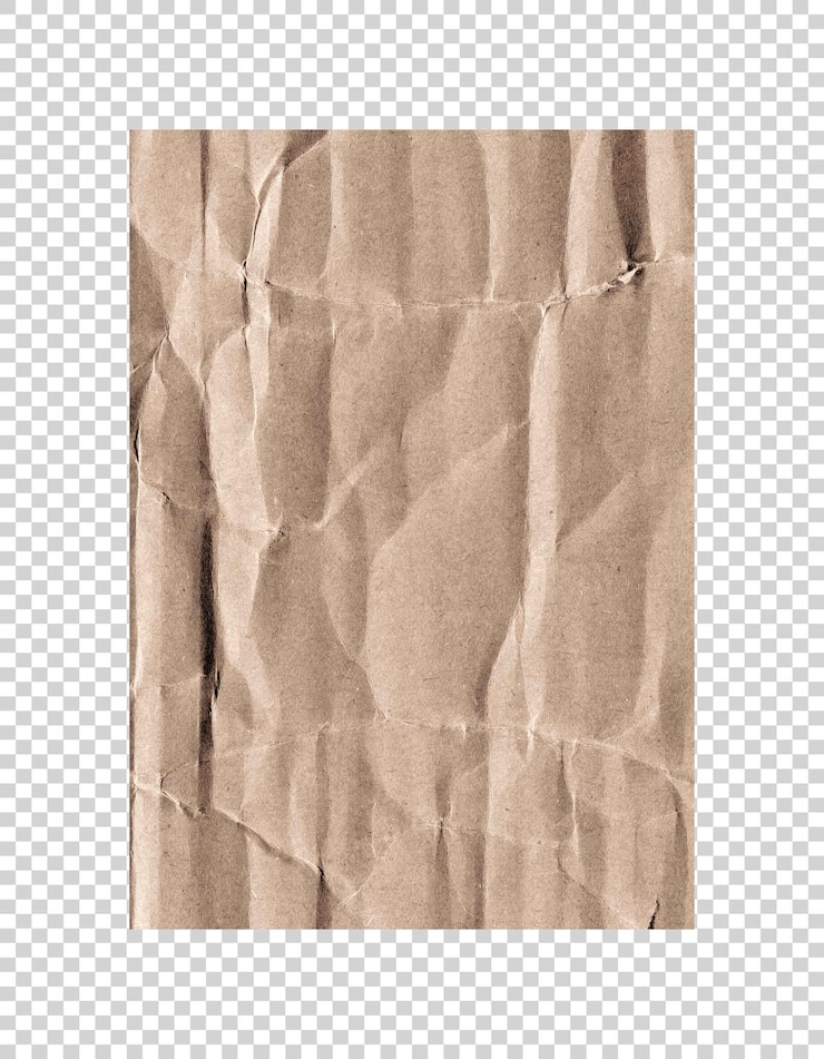 PSD papel castanho psd em fundo transparente
