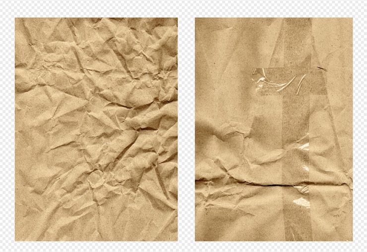PSD papel de cartão castanho rasgado com textura de fundo transparente photoshop