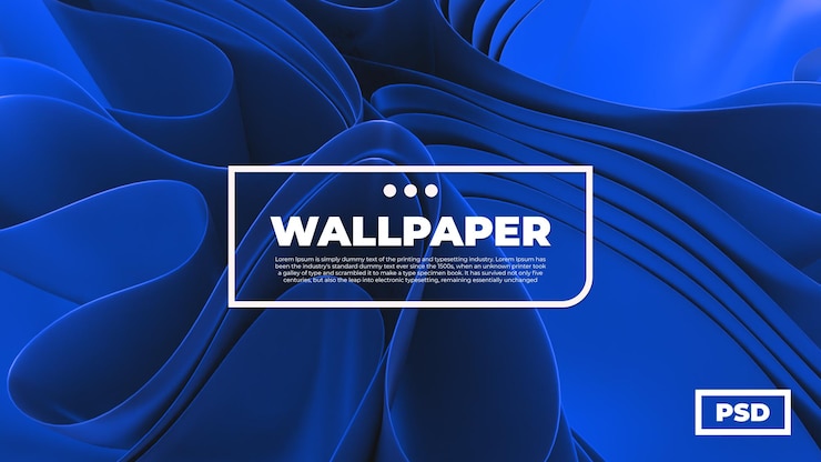 PSD papel de parede abstrato 3d azul cor da área de trabalho