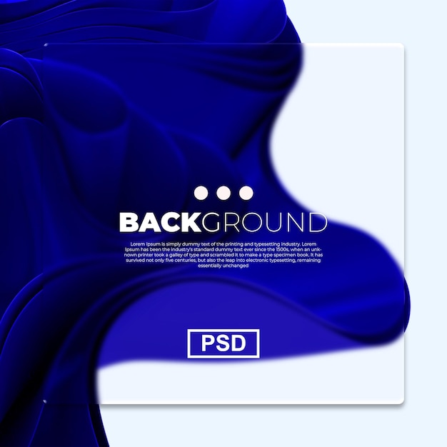 PSD papel de parede abstrato 3d azul cor da área de trabalho