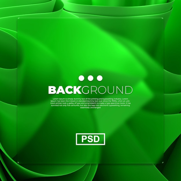 PSD papel de parede abstrato 3d verde da área de trabalho