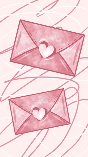 PSD papel de parede de carta de amor